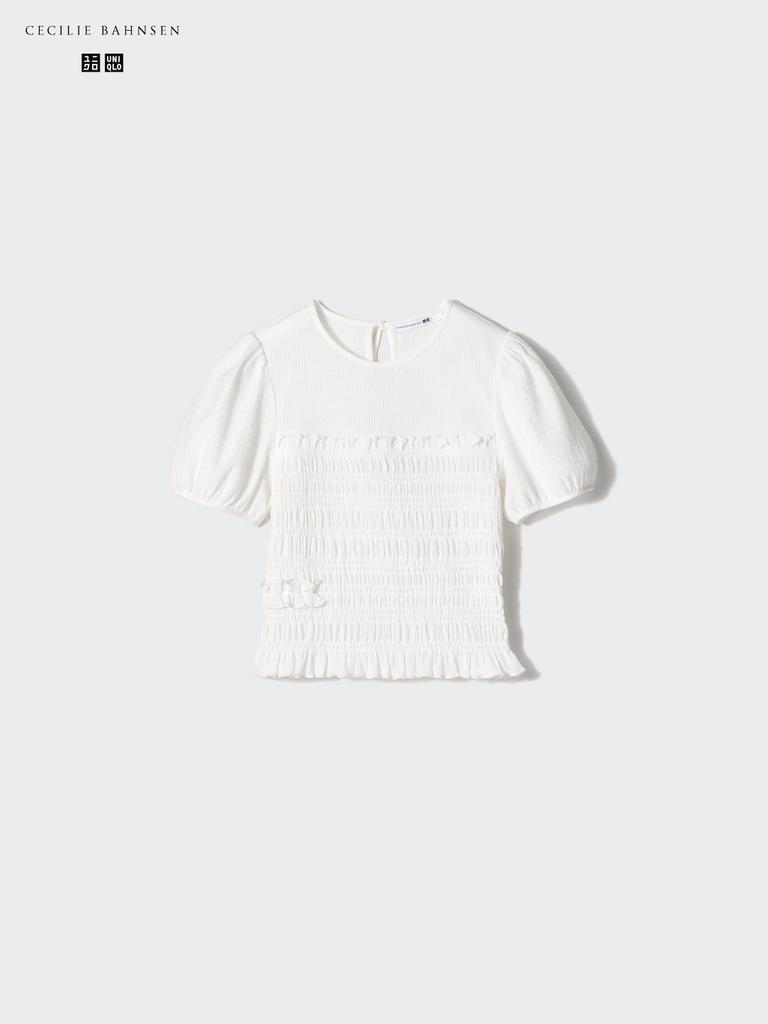 Shirred Volume Sleeve T-shirt