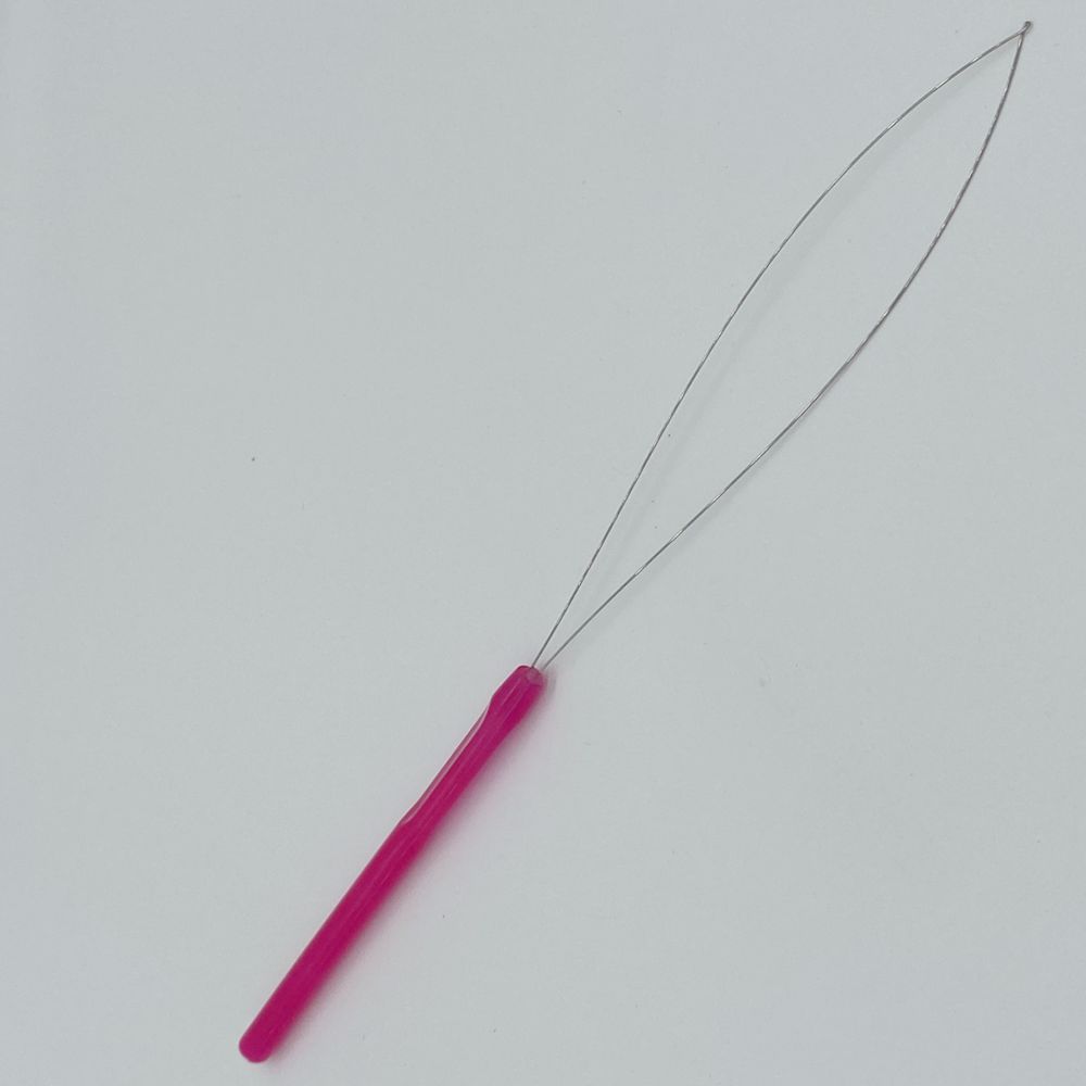 40 Pcs Plastic Handle Loop Pulling Needle Micro Ring Hair Extension Threader