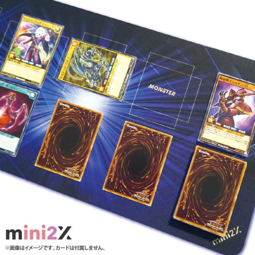 mini2x TCG Yu-Gi-Oh! Rush Duel Rubber Playmat, Battlefield Half, 23x46cm, with Case and Storage Bag, Card Supplies