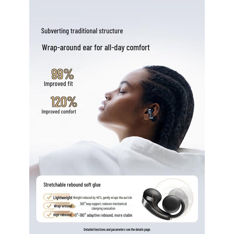 SANAG S9S AI Bone Conduction Open-Ear Clip Headphones