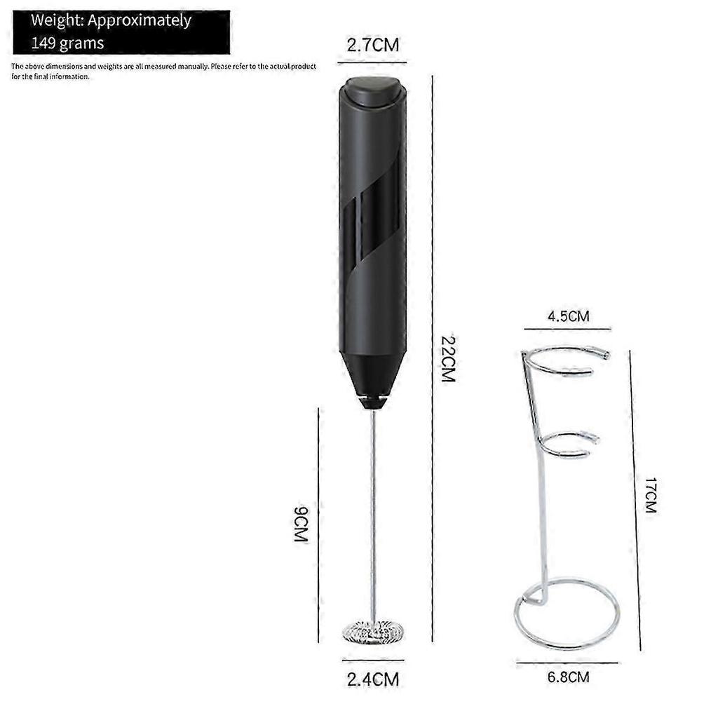 Stainless Steel Wireless Manual Milk Frother for Coffee & Egg Cream - Stirring Frothing Tool