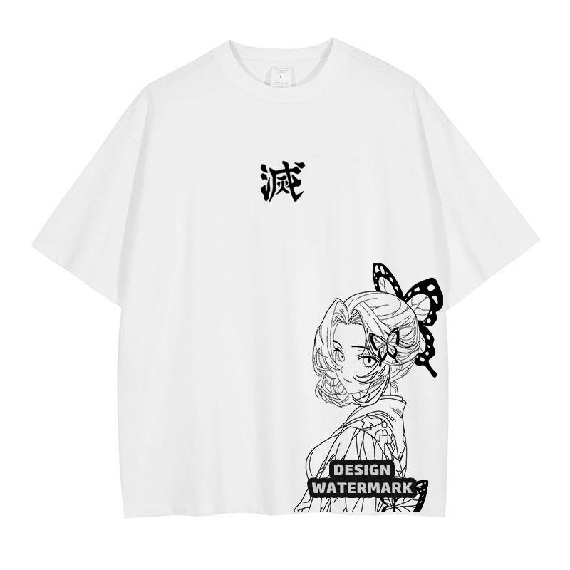 Anime Inosuke Tshirts Oversized Vintage Washed KKimetsu No Yaiba T Shirt Tanjirou Zenitsu Kyoujurou Tops Tees Man Cotton
