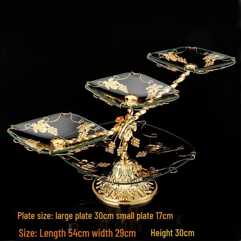 

Многоярусная фруктовница в европейском стиле: Элегантный декор для гостиной или кофейного столика, идеально подходит для закусок и свадеб.