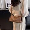 Kissen Tasche PU Knödel Tasche Einfarbige Umhängetasche Litschi Muster Umhängetasche Streetwear