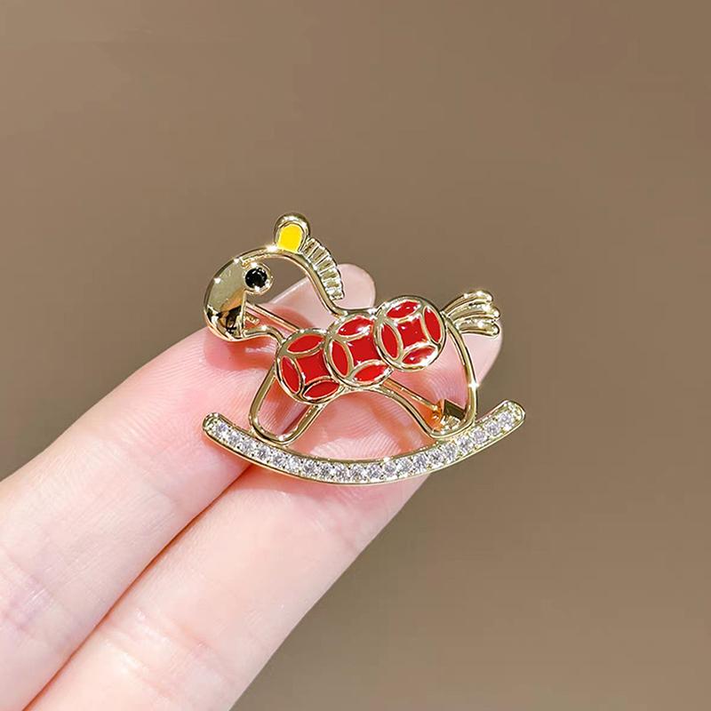 Exquisite Emaille Tier Pferd Broschen für Damen Kleidung Mantel Accessoires Geschenke