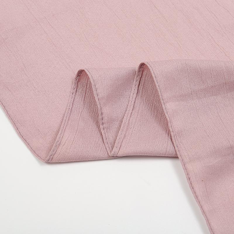 New Muslim Hijabs For Women Scarf Plain Long Shawls Femme Musulman Soft Crinkle Cotton Headscarf Wraps Islamic Turban Headband