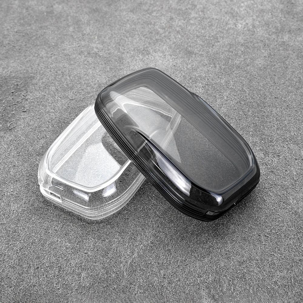 Black Transparent Key Fob Case Cover for Toyota for Sienna for Venza for Hilux Car Key Case Modification Accessories