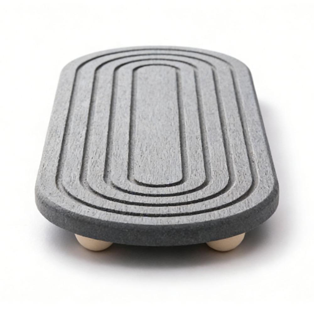 Solid Wood Diatomite Diatomite Coaster Wooden Feet Absorbent Soap Tray  Countertop Organizer