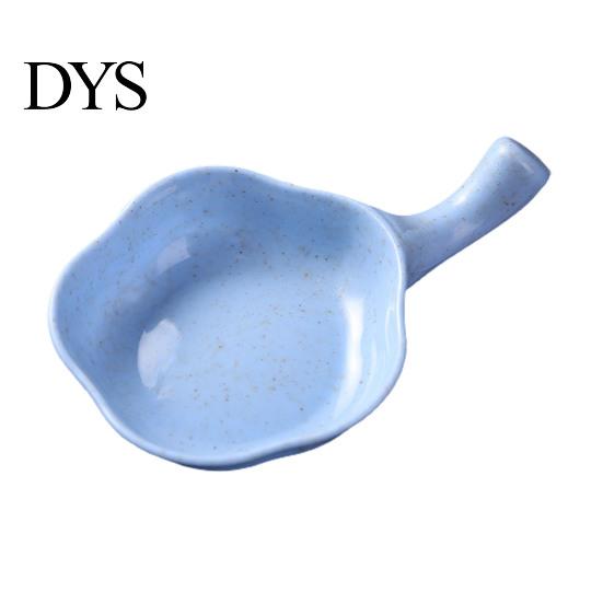 Dish Seasoning Plate Flower Shape with Handle Small Floral Size Plates Serving Saucers Bowl for Sauce