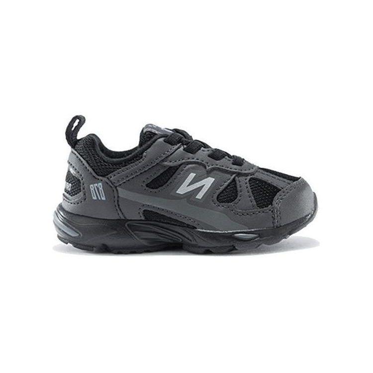 New Balance NB 878 Dämpfend Abriebfest Atmungsaktiv Niedrig geschnitten Kleinkinderschuhe Schwarz Grau Säugling Und Kleinkind IV878KOC