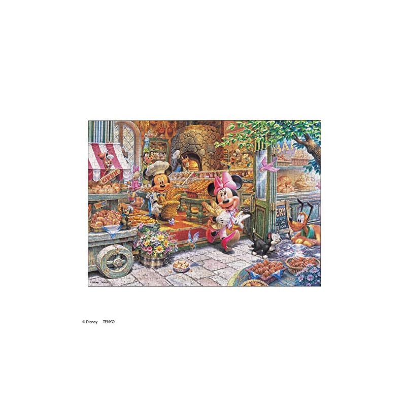 Tenyo [Made in Japan] 500-Piece Jigsaw Puzzle Disney Mickey's Bakery Shop (35x49cm) D-500-632, Includes Glue, Spatula, and Service Card