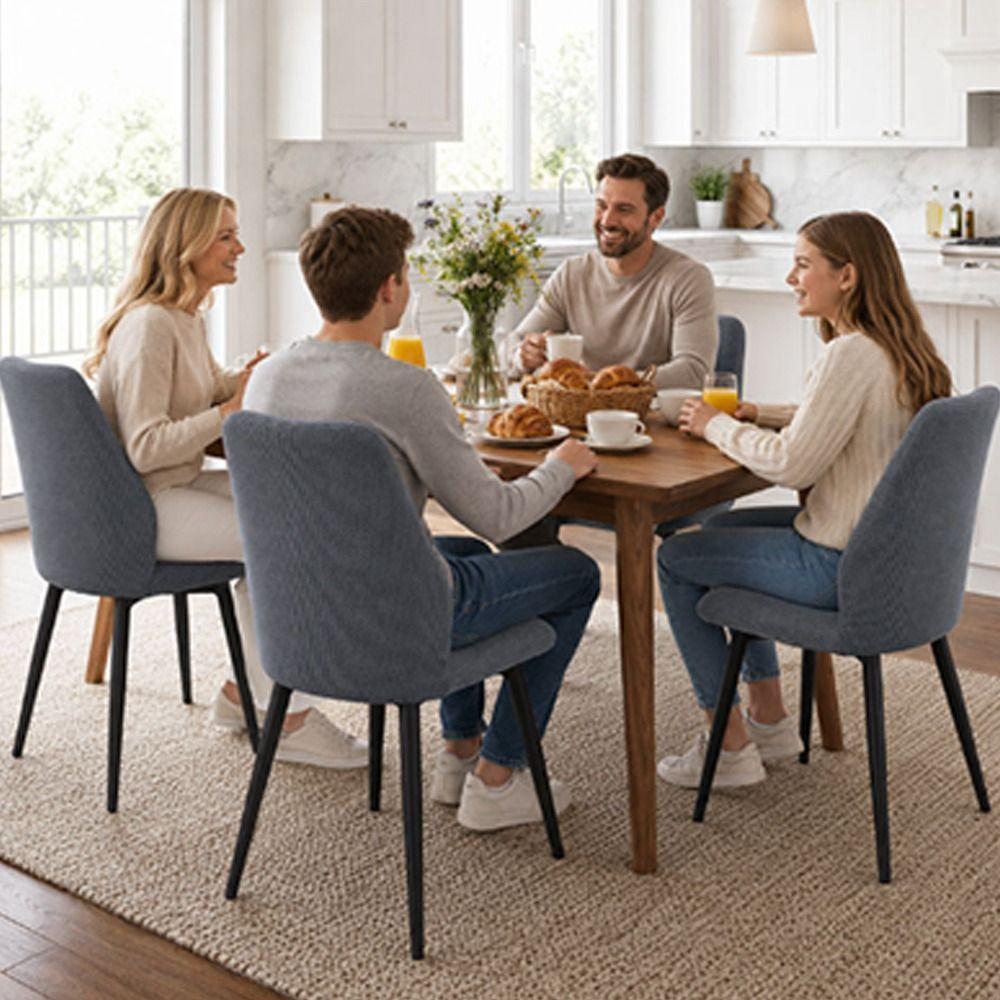 Curved Dining Chair Cover High-elastic Stool Slipcover Integrated Seat Cover for Home Decoration