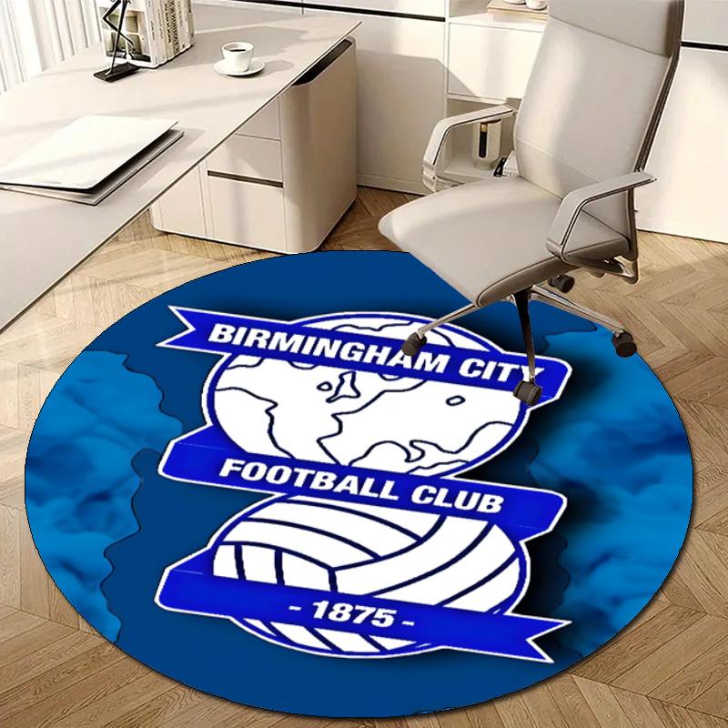Personalized birmingham city f.c. Round Chair Office Rug - Perfect for Mat, Office Chair & More - Ideal Gift for Birthdays and Holidays