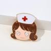 Wuhan Hospital Epidemic Prevention Brooches: Cartoon Series with Thermometers, Caring Doctors, Nurses, and More Creative Designs.