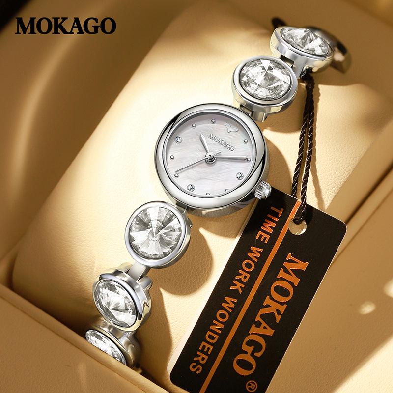Mokago Women s Waterproof Camellia Luxury Quartz Bracelet Watch