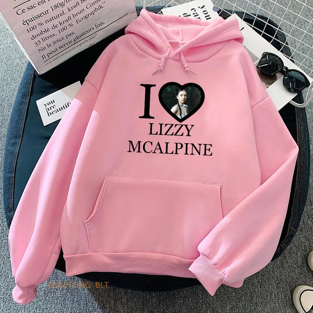 I LOVE Lizzy McAlpine Hoodie Graphic Printing Hip Hop Fleece Sweatshirt With Hooded Gothic Clothing Ropa Mujer Fashion Pullovers