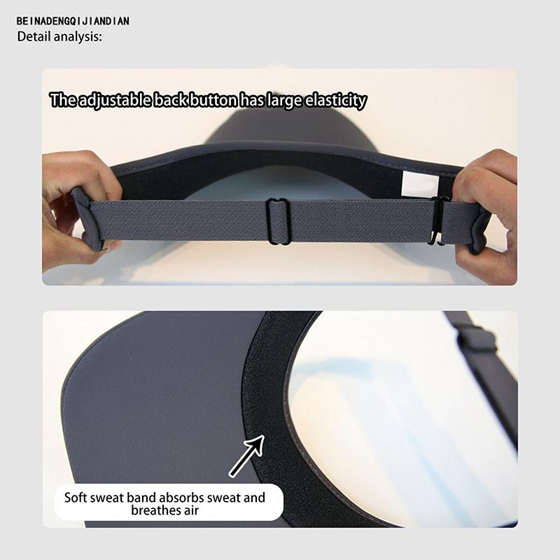 Cooling Stretchy Visor Ice Silk Long Brim Empty Top Hat Summer Uv Protection Men Sun Hats Cycling Running Sports Golf Visor Cap