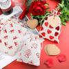 HIPIHOM 24Pcs Heart Burlap Gift Bags with Drawstring and Gift Tags, Organza Bags for Mother's Day, Valentine's Day, Weddings, Parties, 6 Style 5x7in