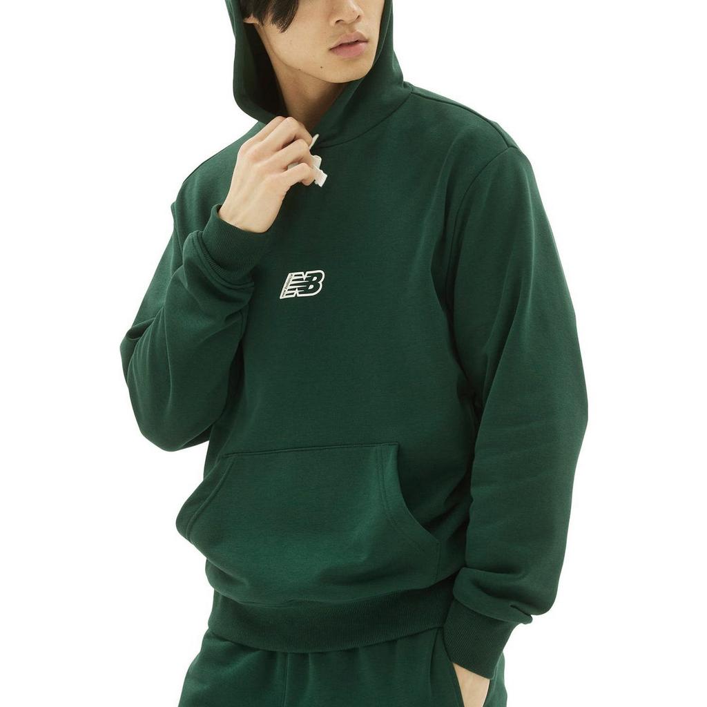 New Balance Logo Fleece Hoodie Asia Sizing 'Nightwatch Green' Men's AMT23511-NWG