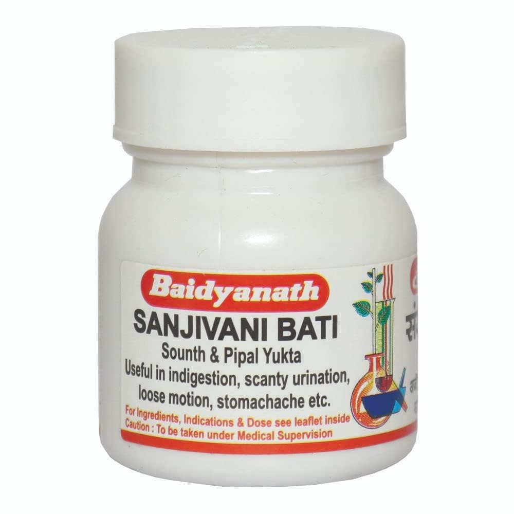 Baidyanath Sanjivani Bati 40 Tablets Pack Of 3 | Ayurvedic Formula For Digestion Support, Detox & Internal Balance | Herbal Wellness Supplement