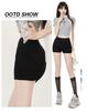 European & American Style High-Waisted Peach Hip Denim Shorts - Slimming Casual Summer Wear