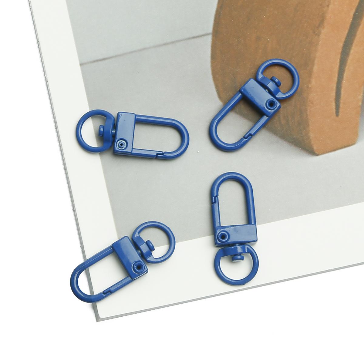 

5 шт. металлическая застежка-лобстер, соединительные кольца для ключей для сумки, ремня, цепочки для собак, DIY ювелирные изделия, фурнитура 12×33mm королевский синий