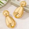 Exaggerated Geometric Earrings Golden Women Jewelry Retro Large Earrings  European American Style