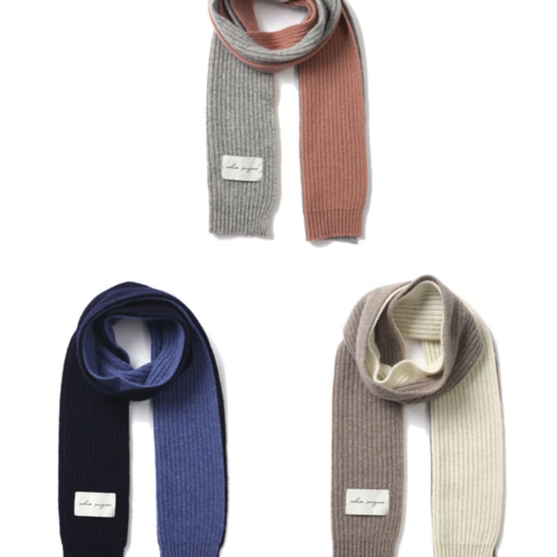 White Project MINOS LAMBS WOOL 100 MUFFLER [3COLOR]