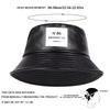 Unisex Kapelusz Bucket Hat z Skórzaną Metką Brooklyn Kapelusz Rybacki ze Skóry PU Kapelusz Outdoorowy Podróżny Kapelusze Przeciwsłoneczne dla Mężczyzn Kobiet Kapelusze Bucket Hat
