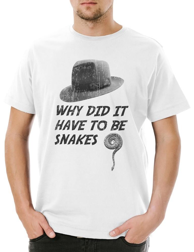 Why Snakes Mens T-Shirt Indiana Temple Crusader Indy Jones Last Crusade Grail