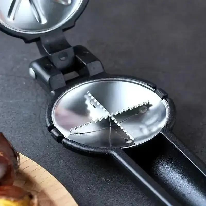 Stainless Steel Chestnut Peeler Nut Opener Home Walnut Peeling Knife Cross Shaped Chestnut Peeling Specialty Kitchen Gadgets