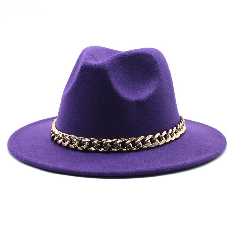 British Woolen Jazz Top Hat Men And Women Big Eaves Hat Big Eaves Felt Hat