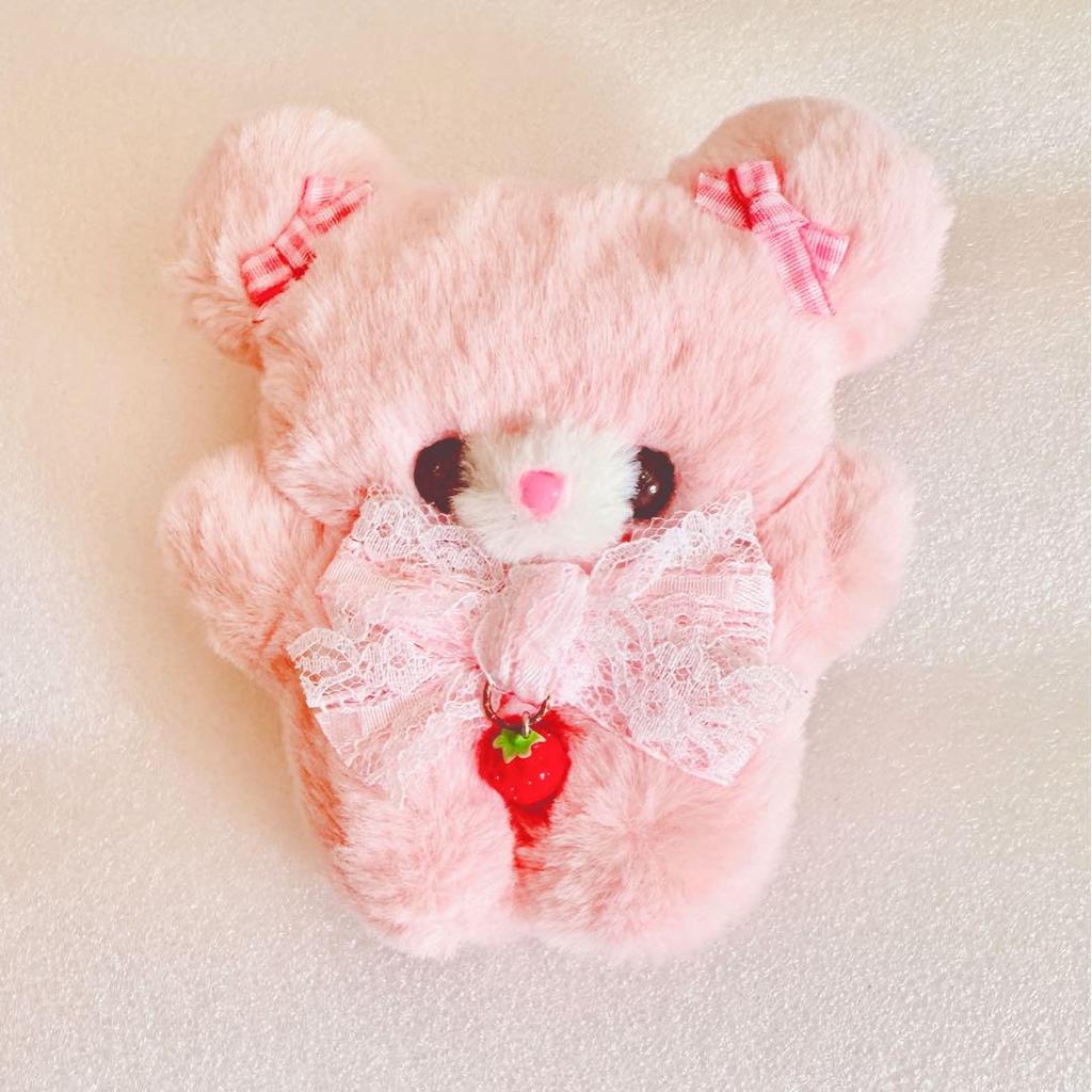[USED] Lily Ribbon Bear Artist Wool Teddy Bear Handmade Plush Toy
