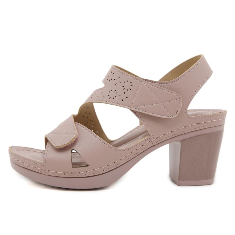 Sweet Sandals Women Atmospheric Fashion Large Size Slope Heel Shoes Beach Sandals