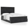 Cadre de lit ottoman - Maison Exclusive - Matelas 140x200 cm - Velours noir - Rangement hydraulique
