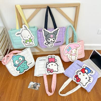 Neue niedliche Cartoon Daunenstoff Handtasche Mädchenherz süß große Kapazität Umhängetasche Geschenktasche