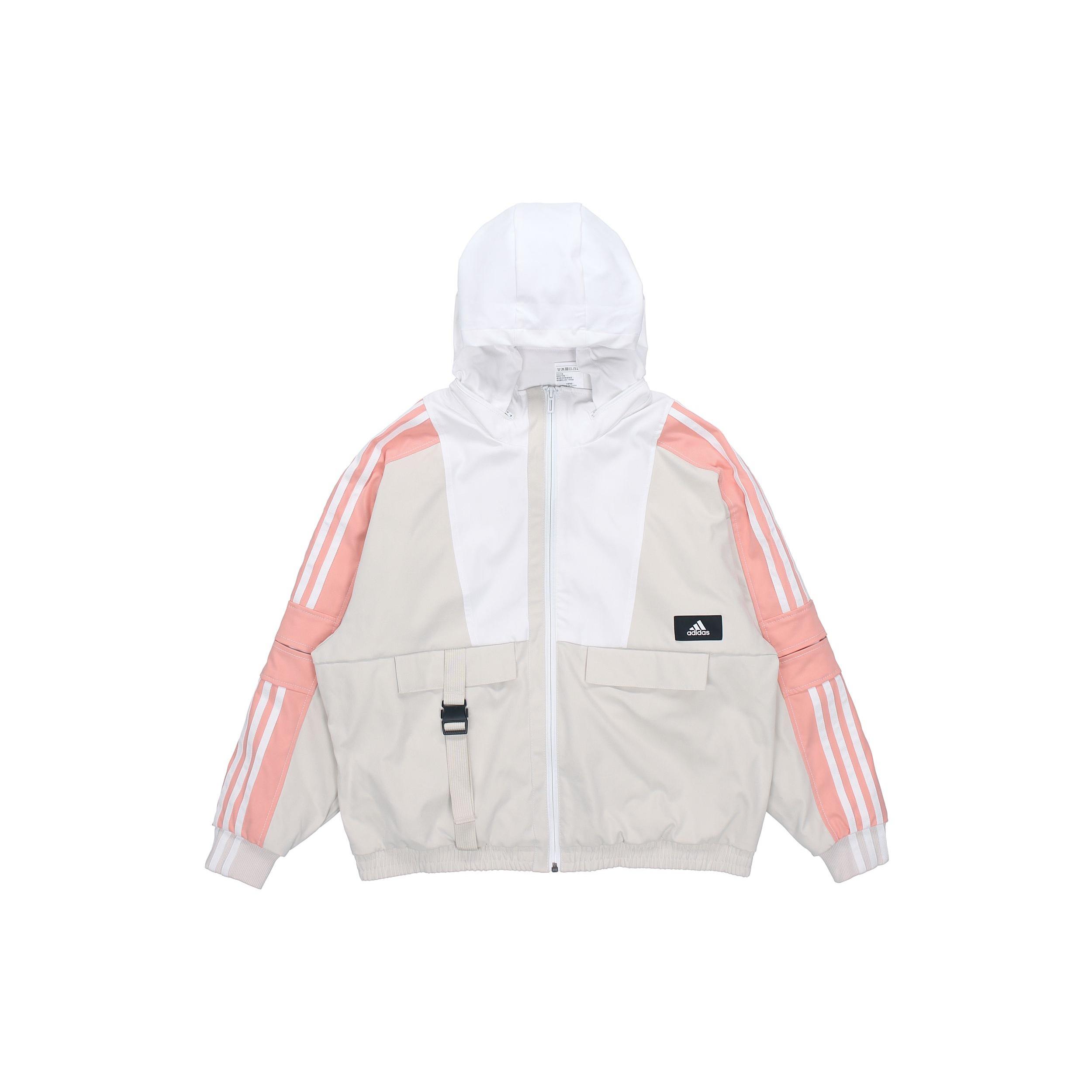 (WMNS) adidas Str Jkt Warm Training Sports Storage Simple Hooded Fleece Lined Jacket Light Grey Women s GP0635 L