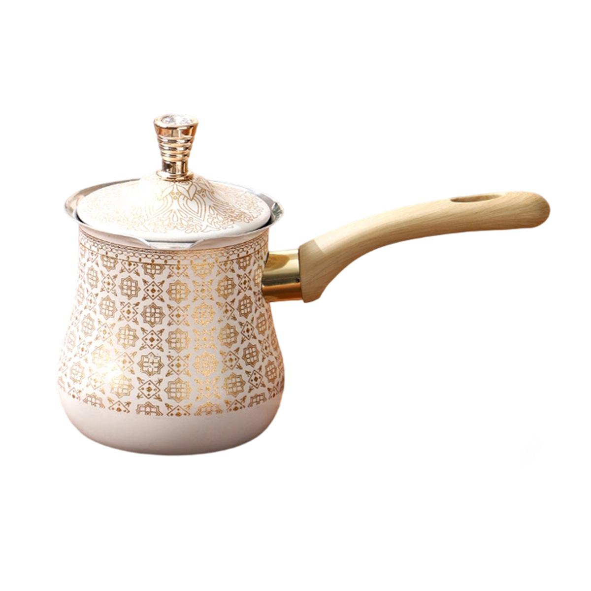 

Turkish Greek Arabic Coffee Pot,Stove Top Water Boiler, Coffee Maker, Butter, Chocolate & Milk Warmer,Even and Quick Heat золотой
