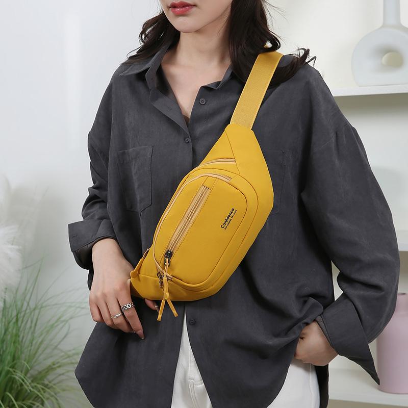 Women's Waist Bag Large Capacity Bag Sports Multifunctional Crossbody Bag Waterproof Mobile Phone Chest Bag