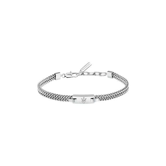 Photos - Bracelet Maserati Iconic Silver Tone Stainless Steel  JM425AVD104 For Men 