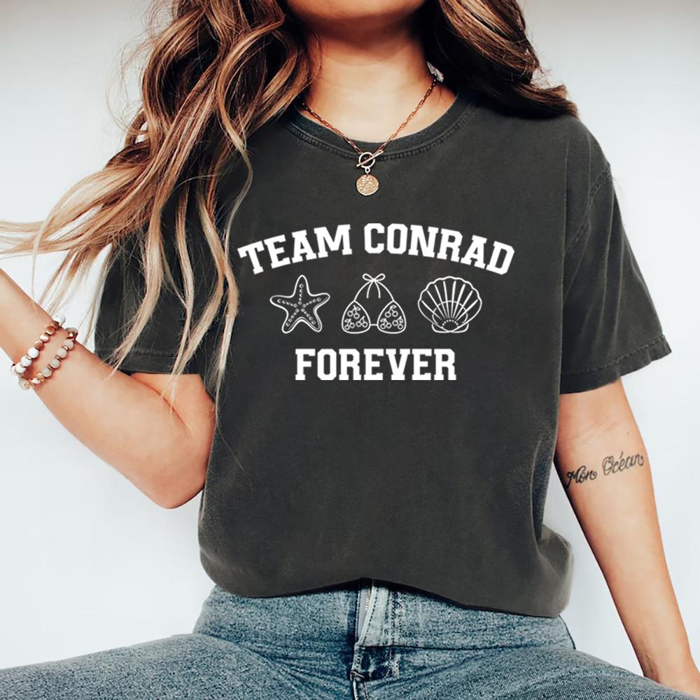 The Summer I Turned Pretty Team Conrad T-Shirt Cousins Beach Tshirt Casual Short Sleeve Women T-shirts TSITP Fans Gift Shirt