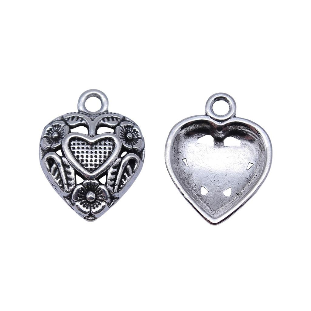 Charms Peach Heart-shaped Love Pendants Vintage Jewelry Supplies ZC094