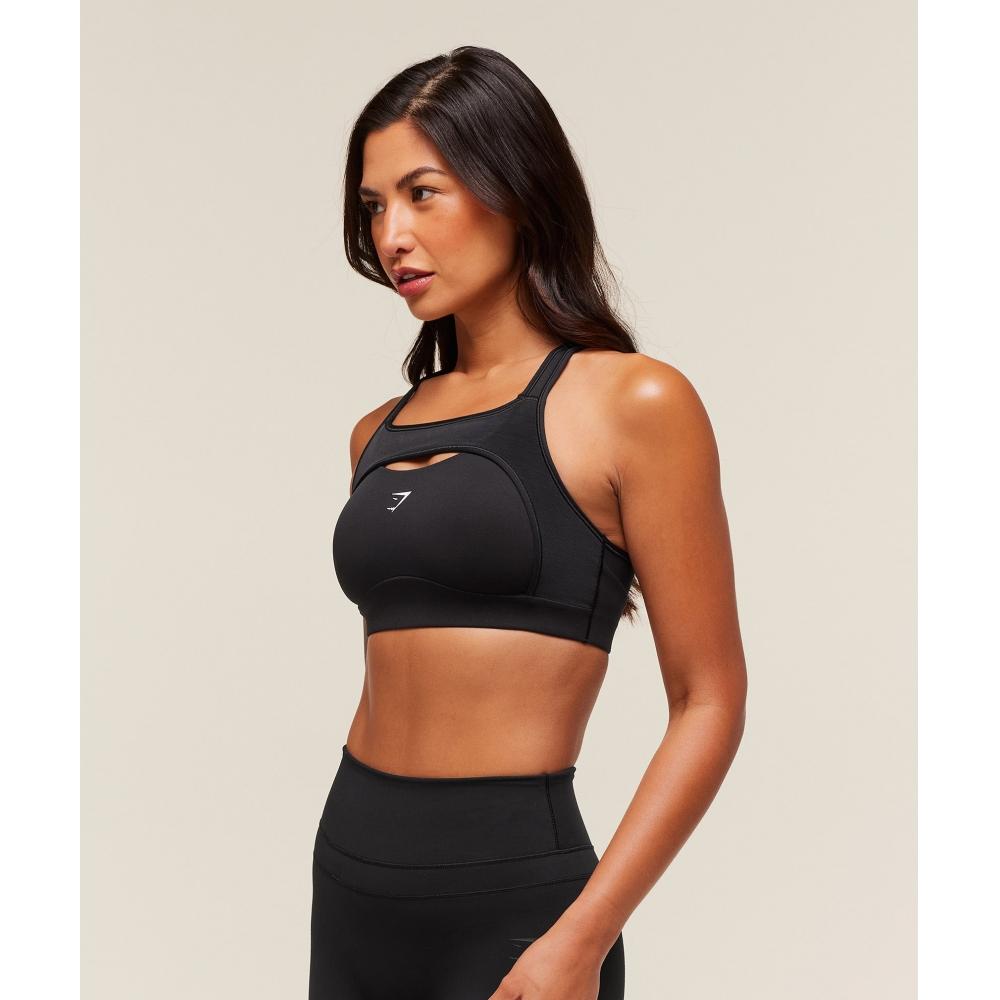 Gymshark Alpha High Support Sports Bra Black B9a7j Bb2j