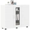 Wooden Cabinet with Storage White 88.5 X 30.5 X 73 Cm Engineered Wood