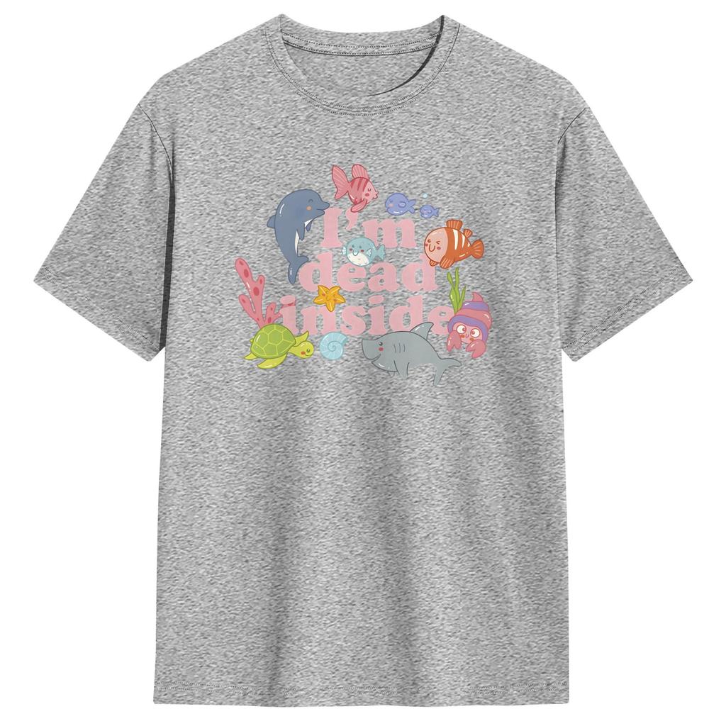 IM Dead Inside Unisexs T Shirts Casual Tee Shirt Short Sleeve Crew Neck TShirts Cotton New Arrival Clothes