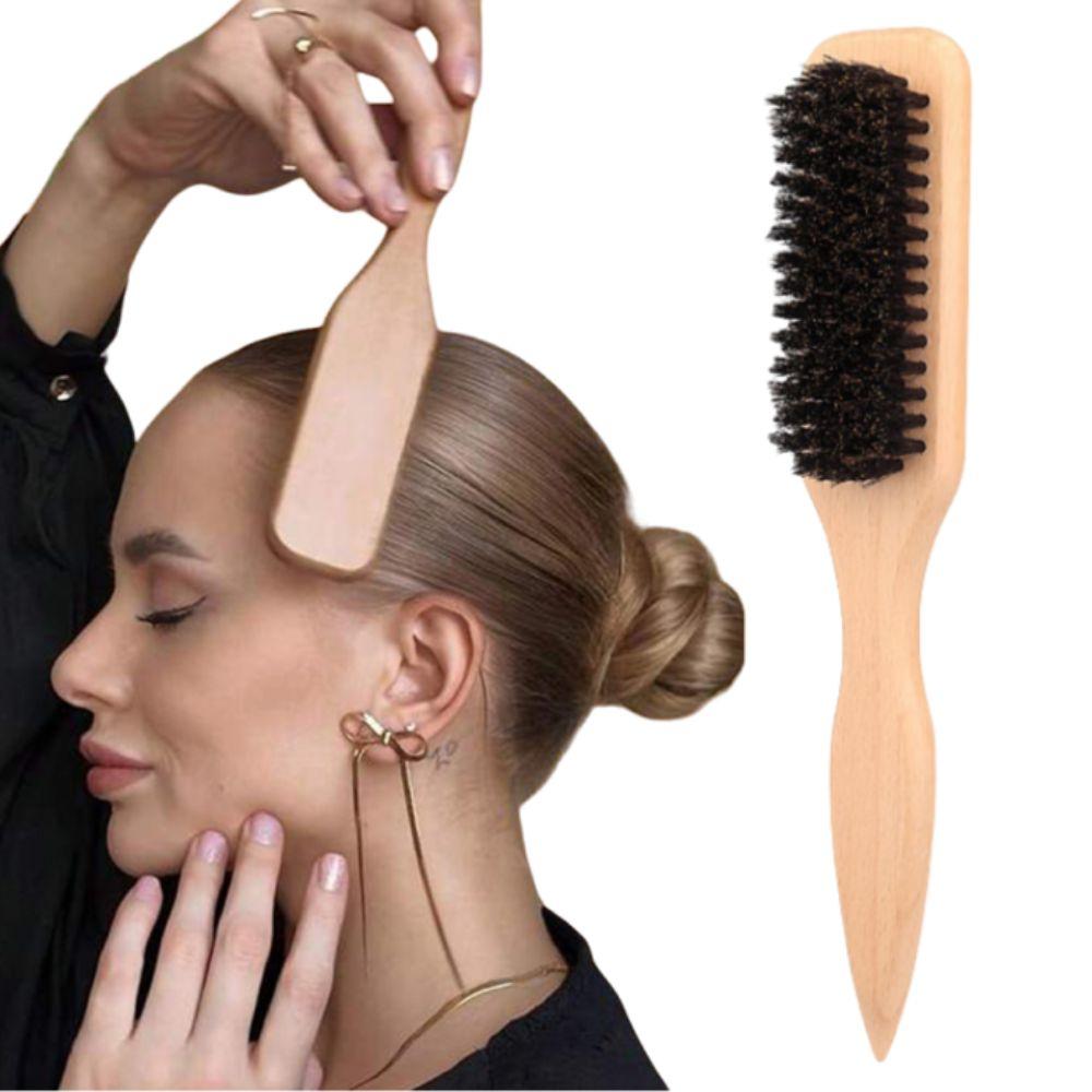 Wood Boar Bristle Hair Brush Backcombing Design Sleek Ponytail Brush  Hair Care