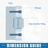 ABSOPRO Car Hub Centric Rings, OD 106mm to ID 78.1mm, Hub Centric Rings, Wheel Bore Center Spacers, Aluminum Alloy, Blue, Set of 4