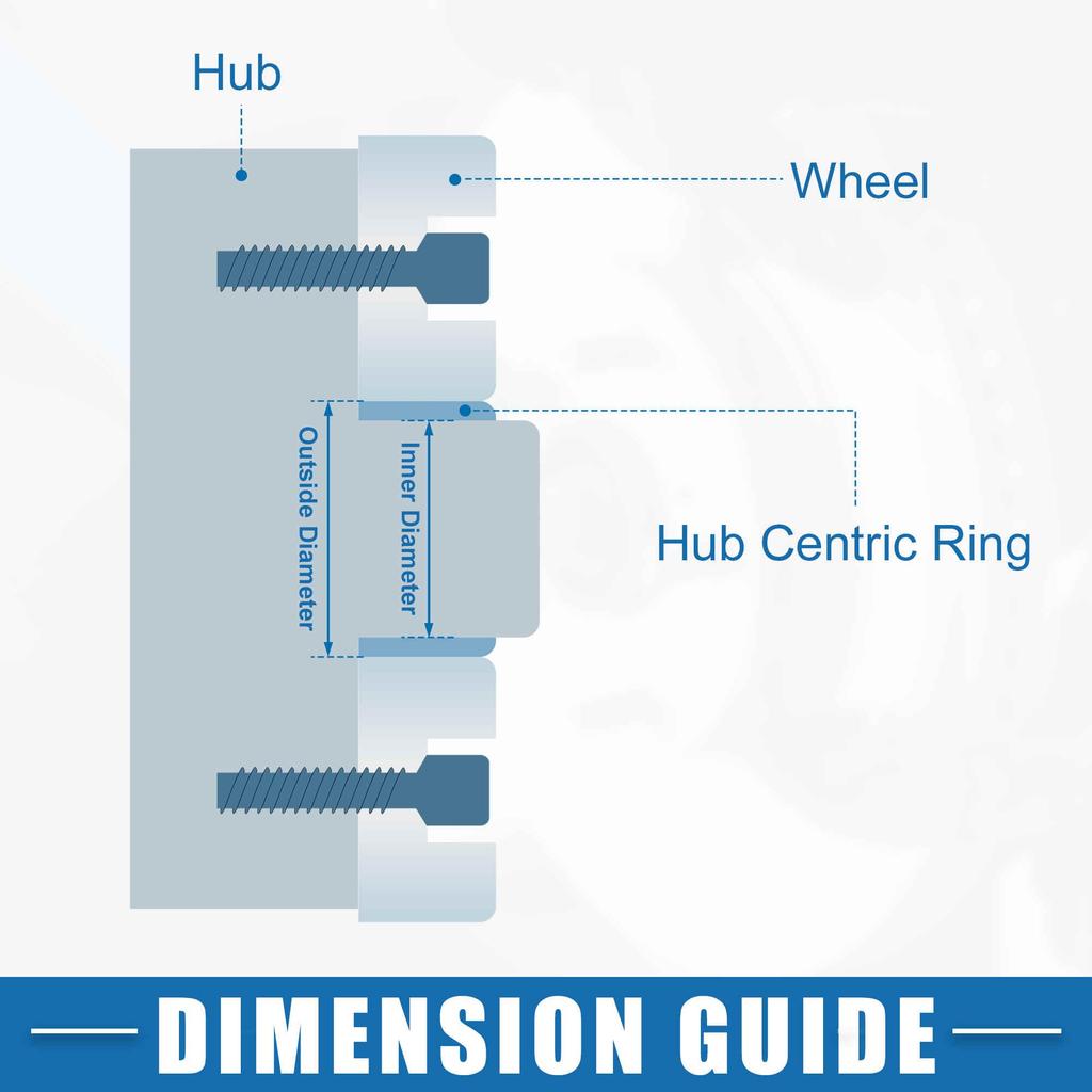 ABSOPRO Car Hub Centric Rings, OD 106mm to ID 78.1mm, Hub Centric Rings, Wheel Bore Center Spacers, Aluminum Alloy, Blue, Set of 4
