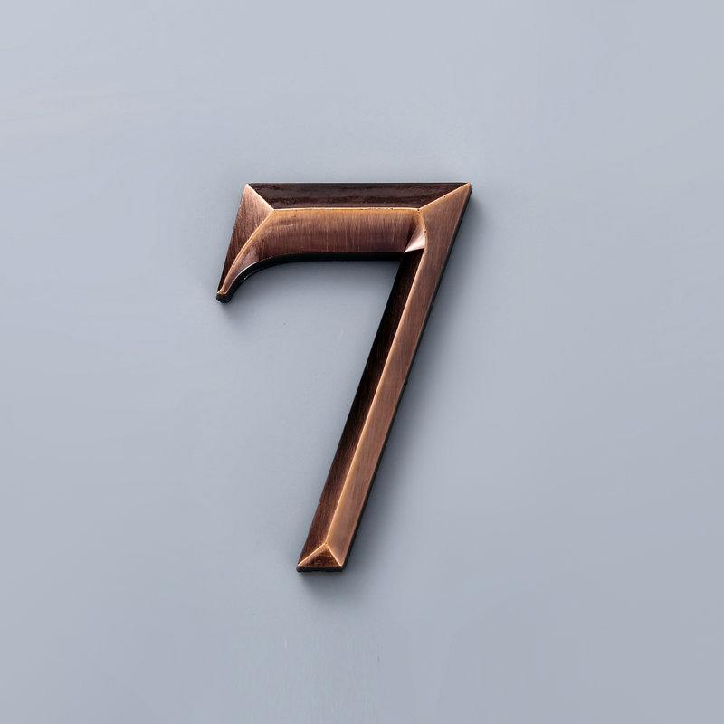 2.7-Inch Abs Metal Sensing Number Plate 7Cm Stereoscopic House Number Digital Door Head Stereoscopic Characters