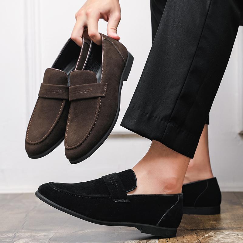 Mode Neue Modische Herren Slipper Schwarz Braun Lässig Bequem Atmungsaktiv Business Reiseschuhe Gentleman Schuhe Größen 38-46 Herrenschuhe